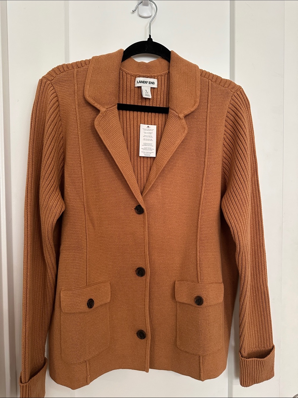 NWT Lands' End Knit Blazer Cardigan Jacket